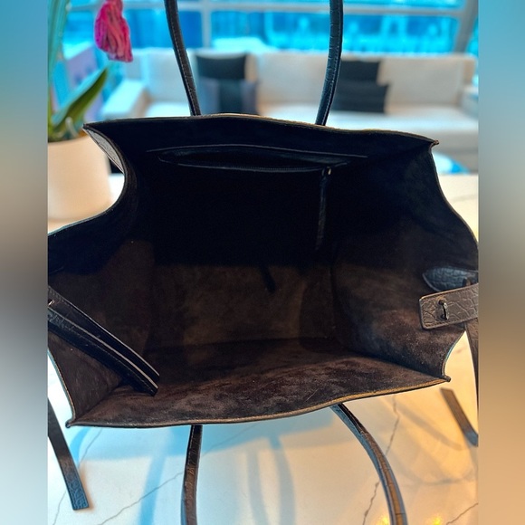 Celine Crocodile Embossed Phantom  / BLACK Medium Rare Edition 100% Authentic - Picture 7 of 15